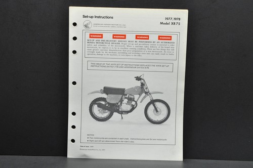 Vintage 1977 honda xr75 - honda,