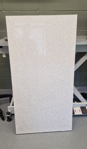 White grey speckled gloss - &,