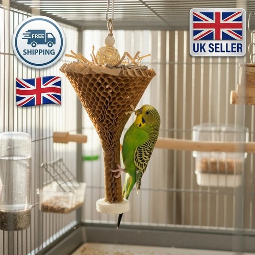 Natural cardboard bird chewing - cardboard,