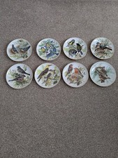 Full set of 8 bird plates by