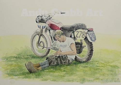 Steve mcqueen isdt triumph - mcqueen,