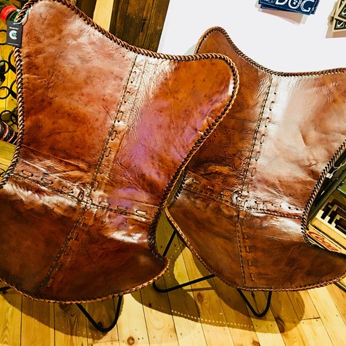 Leather butterfly chairs - leather,