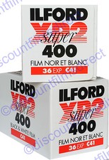 2 x ILFORD XP2 400 35mm 36 exp C.41 PROCESS B&W FILM