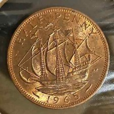 1965 Great Britain Half Penny - Circulated 1/2p Pence British Coin