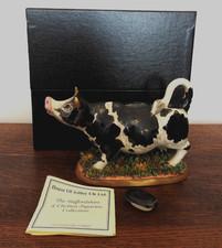 Staffordshire House Of Ashley Cow Creamer Limited Edition Friesian Black and Whi
