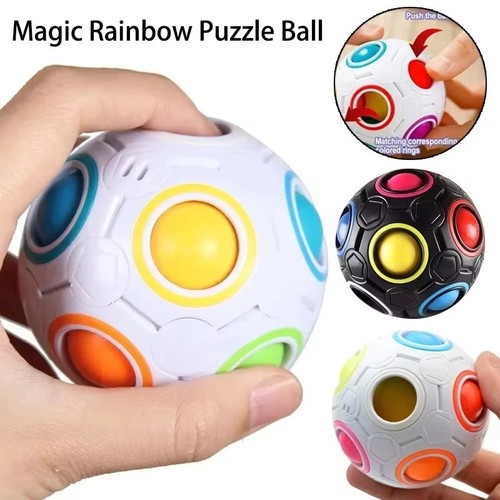 Magic rainbow puzzle ball - ball, cube