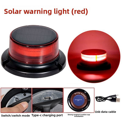 Solar strobe warning light - solar,