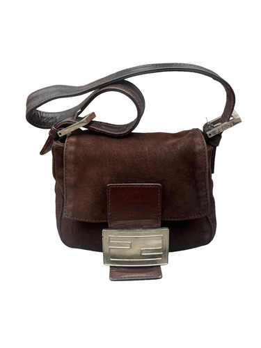 Fendi baguette brown suede - fendi,