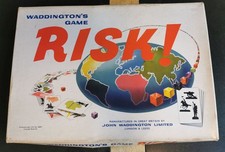 Risk! Board Game Waddington's - White Box Edition Complete (1960s)