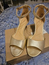 Clarks gold leather ankle