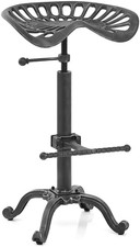 Rustic Industrial Farmhouse Tractor Seat Adjustable Bar Stool Industrial Bar Cha