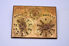 Antique brass bezique marker - antique,