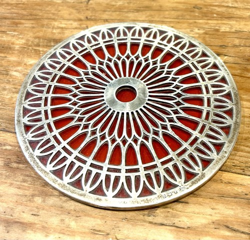 Antique silver tea pot stand - tea,