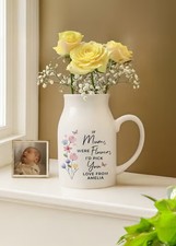 Personalised White Ceramic Jug