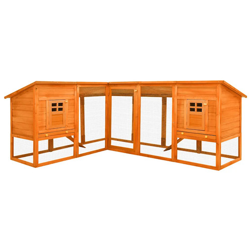 Rabbit hutch outdoor run brown - hutch,