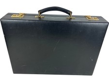 Pendragon Black Leather Briefcase Portfolio Case with Keys Vintage