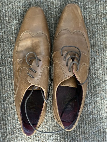 Mens tan leather - leather, lace