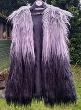 Cool Ombre Shaggy/Yeti Faux Fur Gilet Jacket Size Small/8.