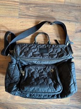 Mamas & Papas Quilted Black Baby Changing Bag Nappy Tote Travel Shoulder Cross