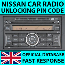 NISSAN RADIO UNLOCK PIN CODE CLARION CD JUKE MICRA NAVARA NOTE QASHQAI X-TRAIL
