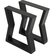 2pc Metal/Steel/Black Table