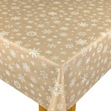 Christmas Snowflakes Taupe