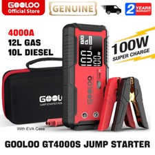 GOOLOO GT4000S Jump Starter 4000A 2-Way Fast Charging Power Bank 12V battery box
