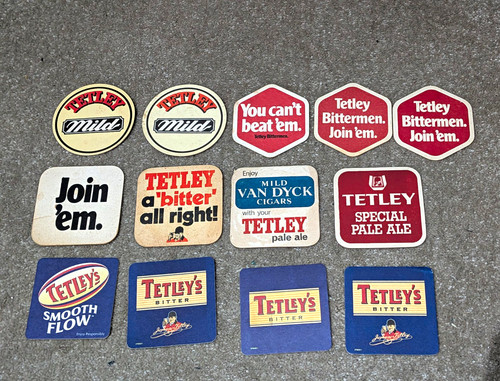 Tetley beer mats coasters - mats,
