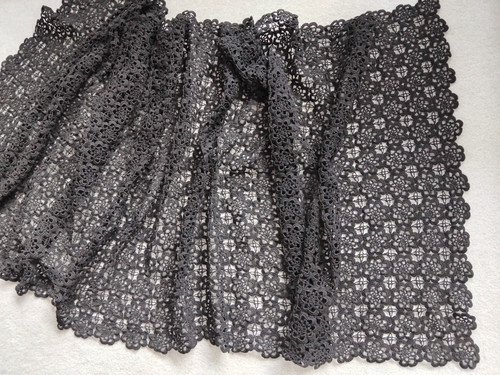 Vintage black crochet lace - vintage,