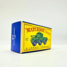 Matchbox Lesney 67a Saladin Armoured Car Empty Firm Original Box