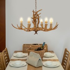 Retro Brown Antler Chandelier
