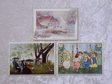 Y3hhkR - 3 X Villeroy Boch Design Vilbo Card Porcelain Postcard - Vintage