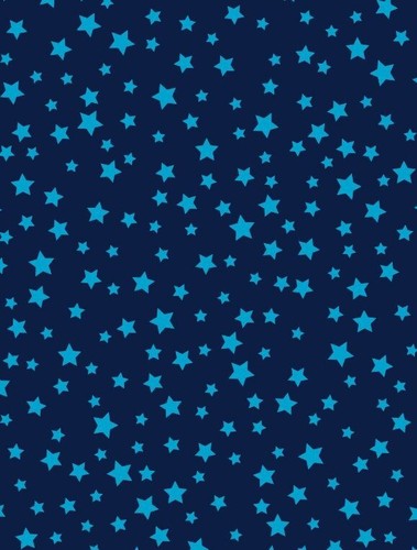 X45cm blue velvet stars - 1.2m,