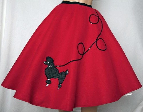 Red s poodle skirt - 50's,