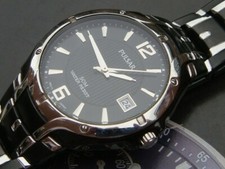 Pulsar mens watch VX42 X168 2 tone XL strap daily wearer bargain stainless bezel