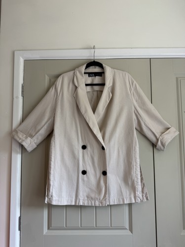 Zara linen beige oversized - linen,