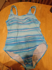 Swimsuit Low Back Blue UK16