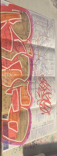 Authentic graffiti tube map