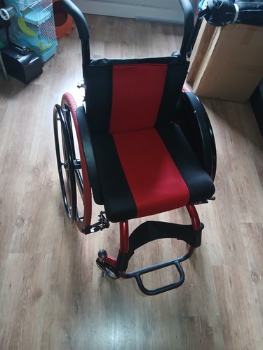 Wheelchair red abd black - wheelchair,