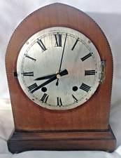 ART DECO - 1930s Mantle clock converted to a quartz movement worn wooden case.