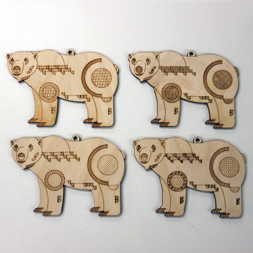 Modern funky animal baubles - modern,