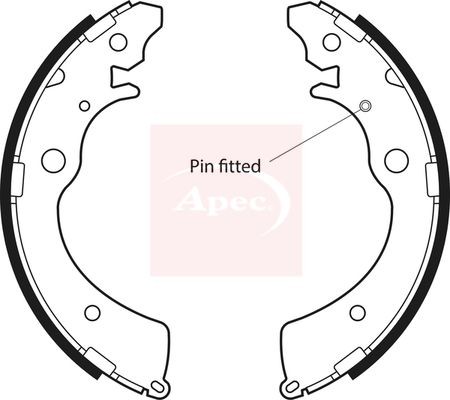 Apec brake shoe set axle - apec,
