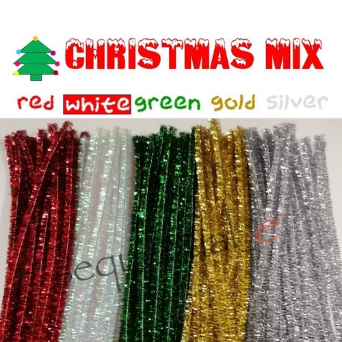 Glitter tinsel craft stems - glitter,