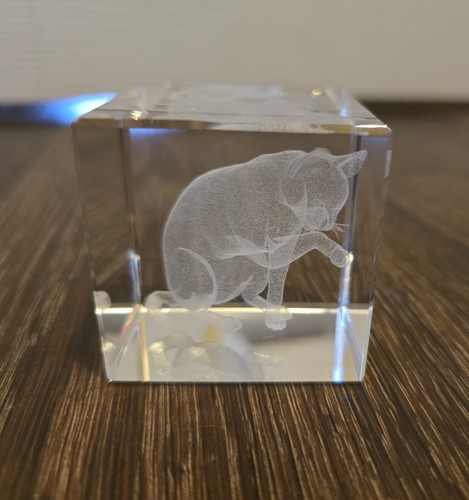 Laser etched crystal - 3d,