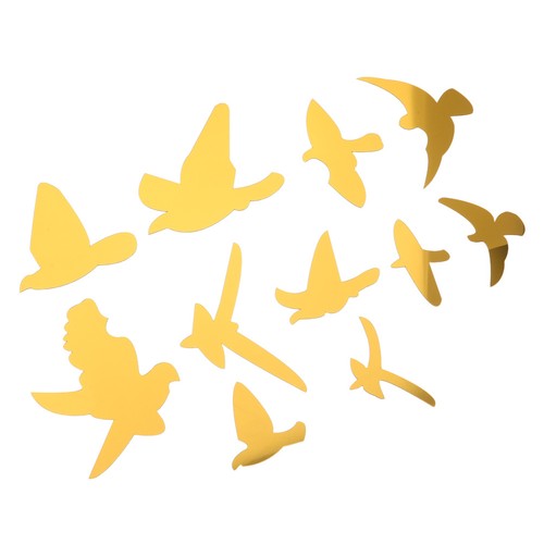 Golden acrylic bird - golden,