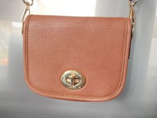 Marc B. Bag Leopard Printing Lining Brown PVC USED Purse