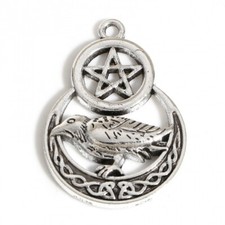 Tibetan Silver Pentagram Crow