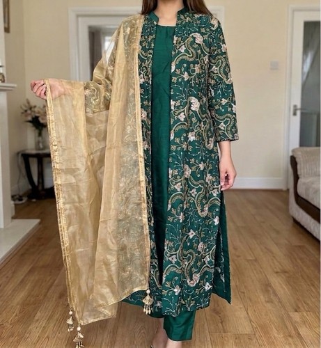 Emerald green coat style - green,