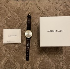 Karen Millen Brown Leather Watch