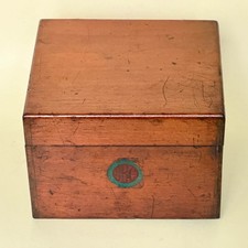 1920s mahogany crystal set case from a very rare IMI Crystal Set